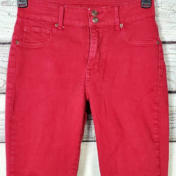 Maurices Women’s High Rise Skinny Pants Red Size S Stretch Denim - Picture 2 of 7